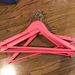 Solid wood pink hangers